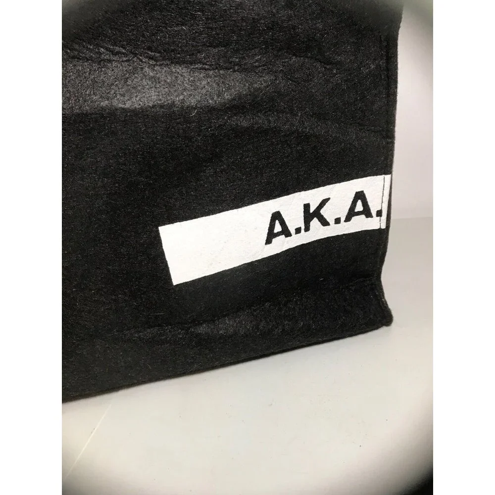AKA Large Black Felt Promo Shopping Bag Reusable 19.5" x 19.25" x 8" - Picture 3 of 5
